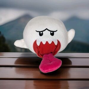 Super Mario Brothers White Boo Ghost Plush 2011 Nintendo No Tag